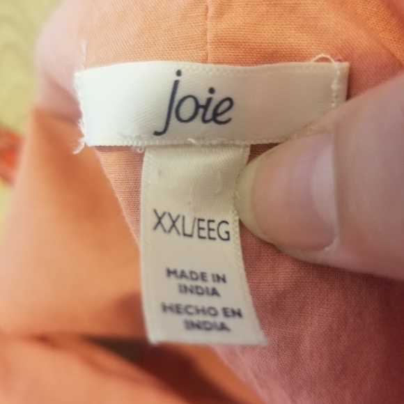 Anthropologie Joie Tea Rose Pink Sleeveless Ikat Tiered Ruffle Maxi Dress sz xxl - Picture 8 of 8